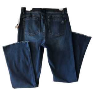 Democracy Women's Blue Jeans Stretch Distressed Slimming NWT Sz 12 Ab Body Lift